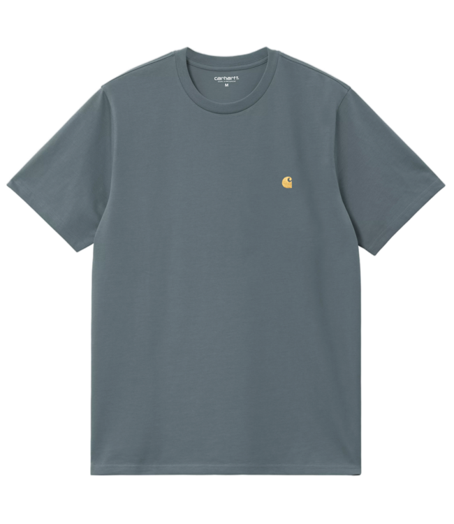 CARHARTT WIP S/S Chase T-Shirt - Cozy Blue/Gold