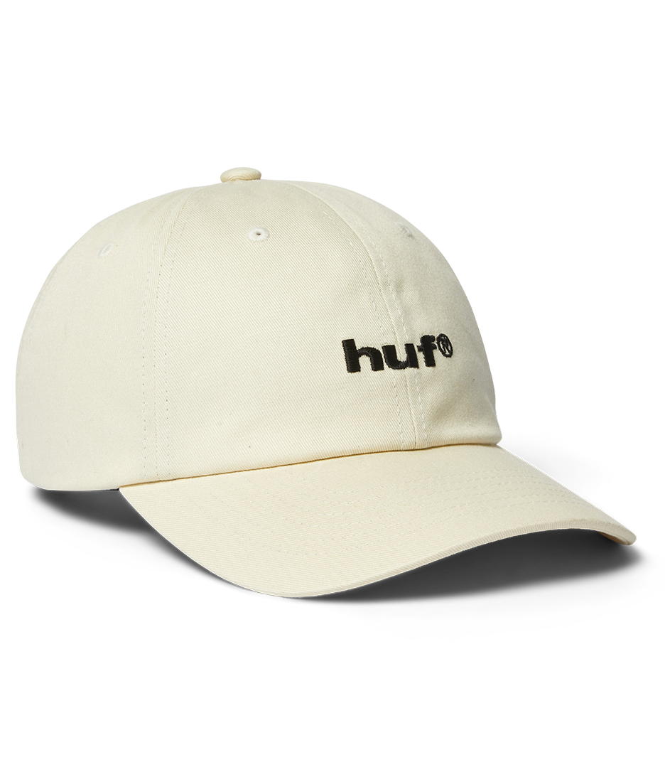 HUF 89 Embroidered 6 Panel Cv Hat - Cream/Black
