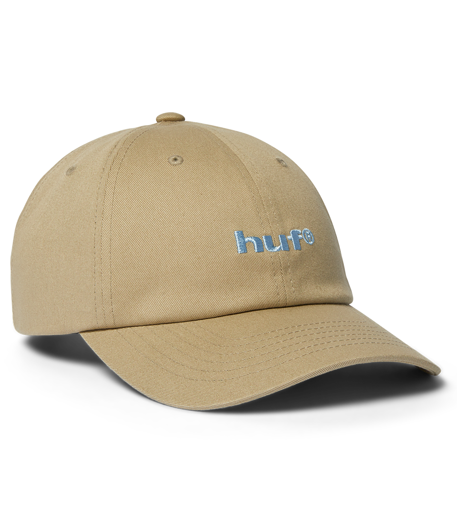 HUF 89 Embroidered 6 Panel Cv Hat - Stone/Blue