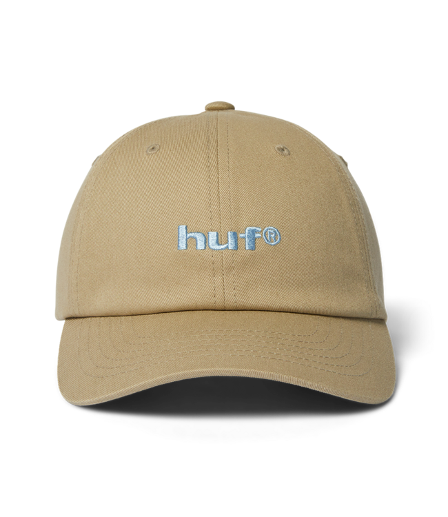 HUF 89 Embroidered 6 Panel Cv Hat - Stone/Blue