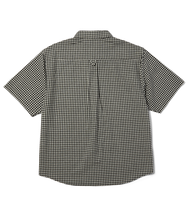 HUF 89 Micro Gingham Ss Oxford Shirt - Black/White
