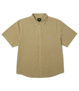 HUF 89 Micro Gingham Ss Oxford Shirt - Natural