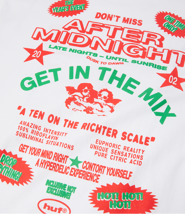 HUF After Midnight Ss Tee - White