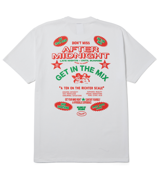 HUF After Midnight Ss Tee - White