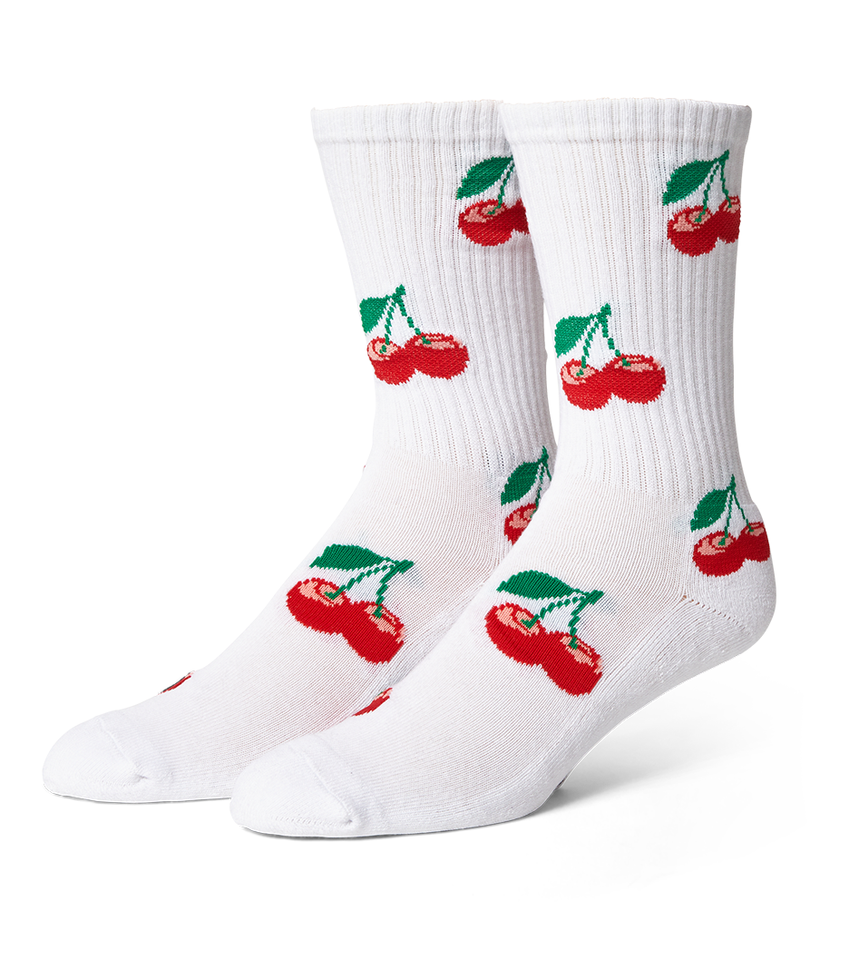 HUF Cherry Bomb Crew Sock - White