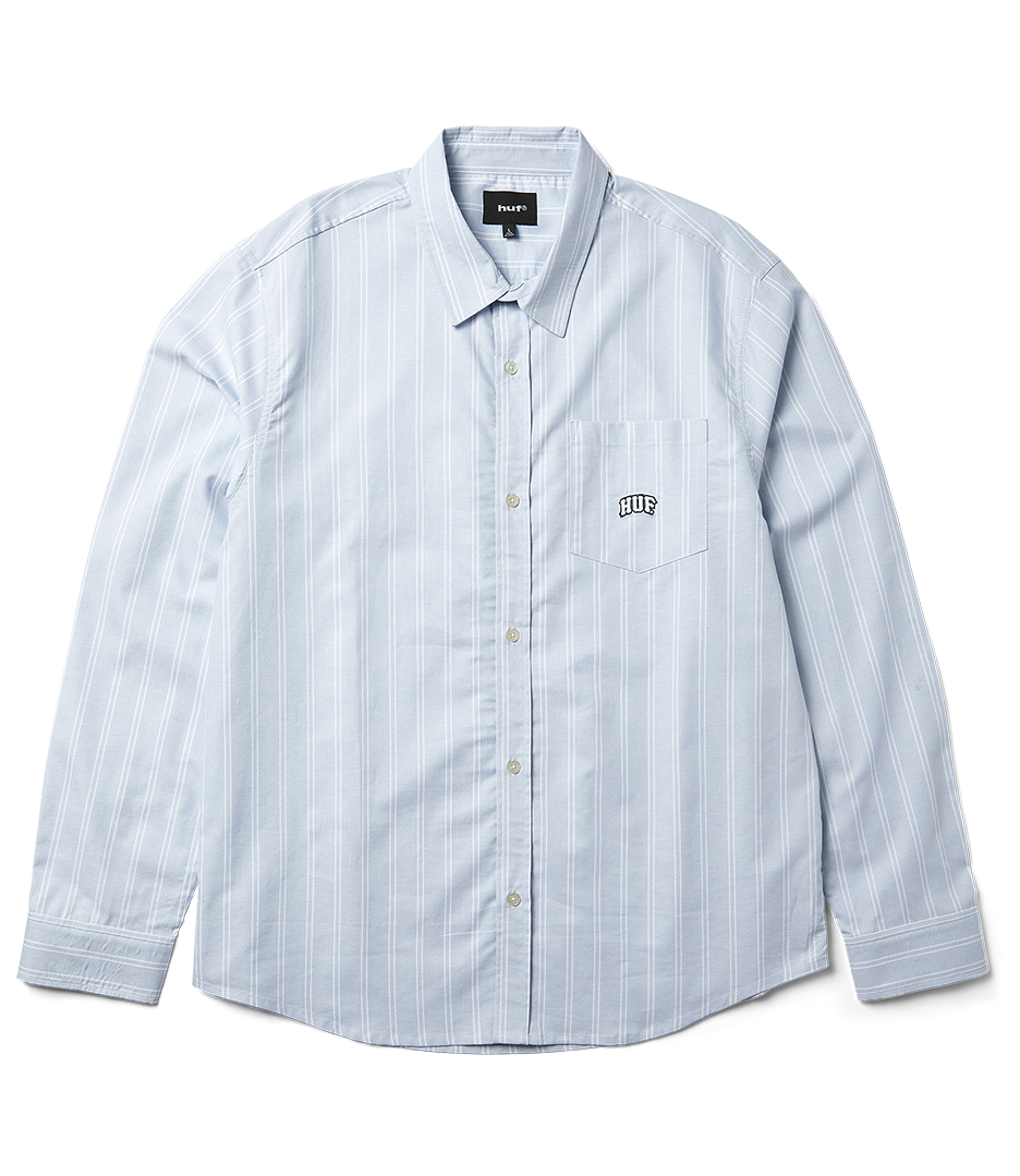 HUF Classic Arch Ls Oxford Shirt - Light Blue