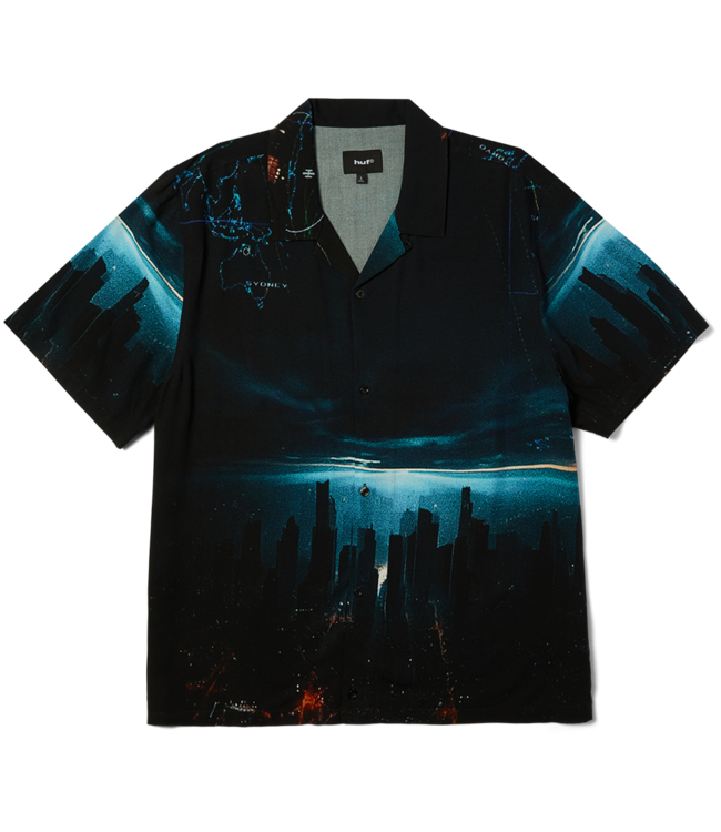 HUF Ground Control Ss Resort Shirt - Black