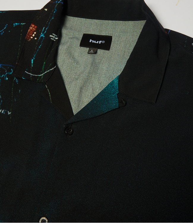 HUF Ground Control Ss Resort Shirt - Black
