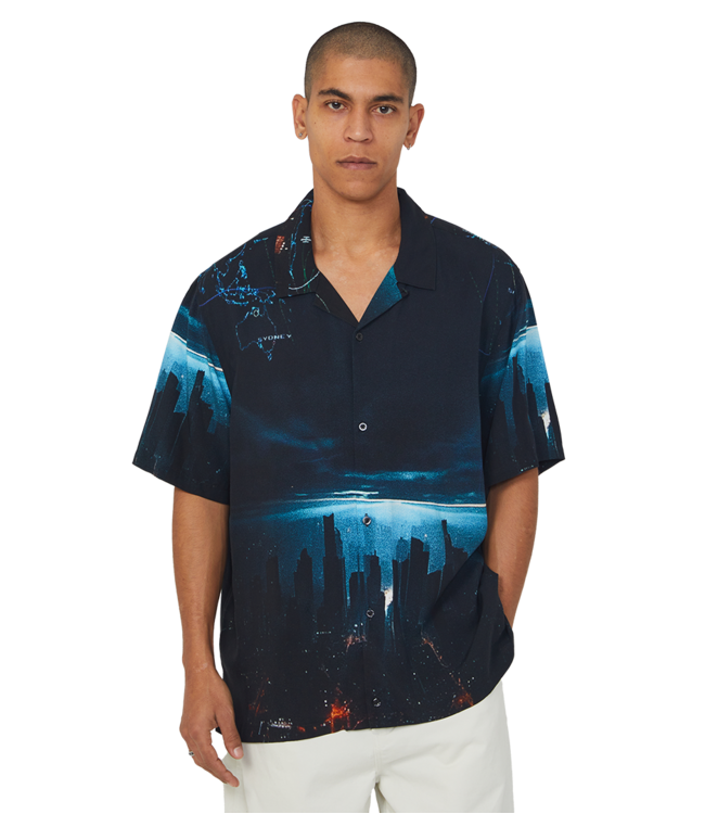 HUF Ground Control Ss Resort Shirt - Black