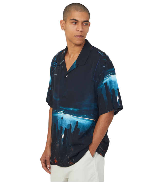 HUF Ground Control Ss Resort Shirt - Black