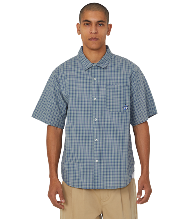 HUF H Star Ss Plaid Shirt - Marine