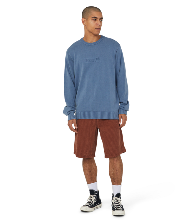HUF Pacific Wash Embossed Crewneck - Blue