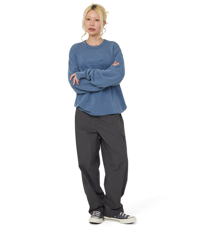 HUF Pacific Wash Embossed Crewneck - Blue