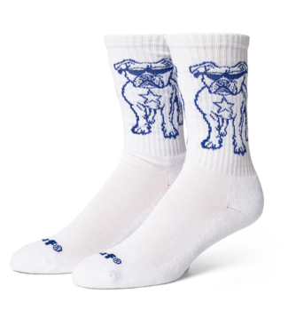 HUF Star Pup Crew Sock - White