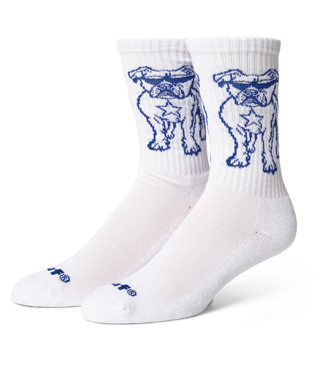 HUF Star Pup Crew Sock - White