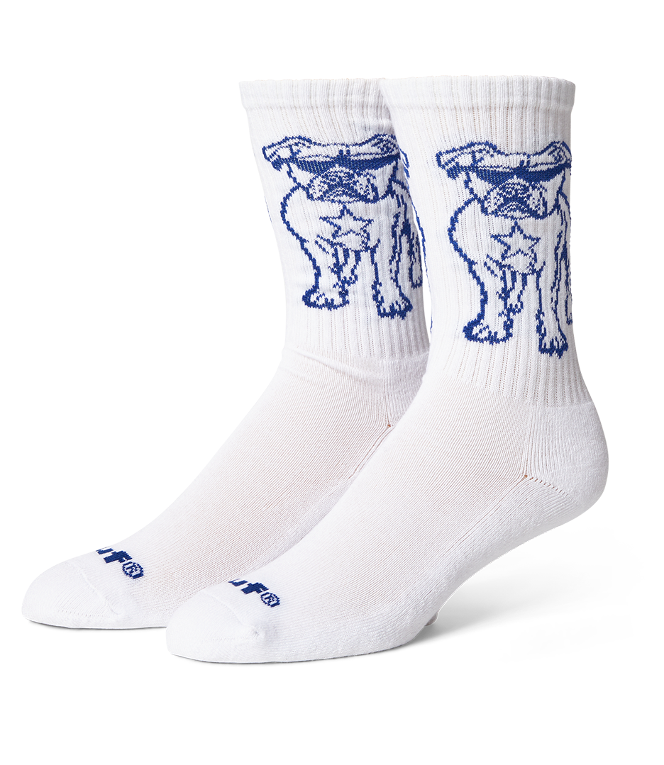 HUF Star Pup Crew Sock - White