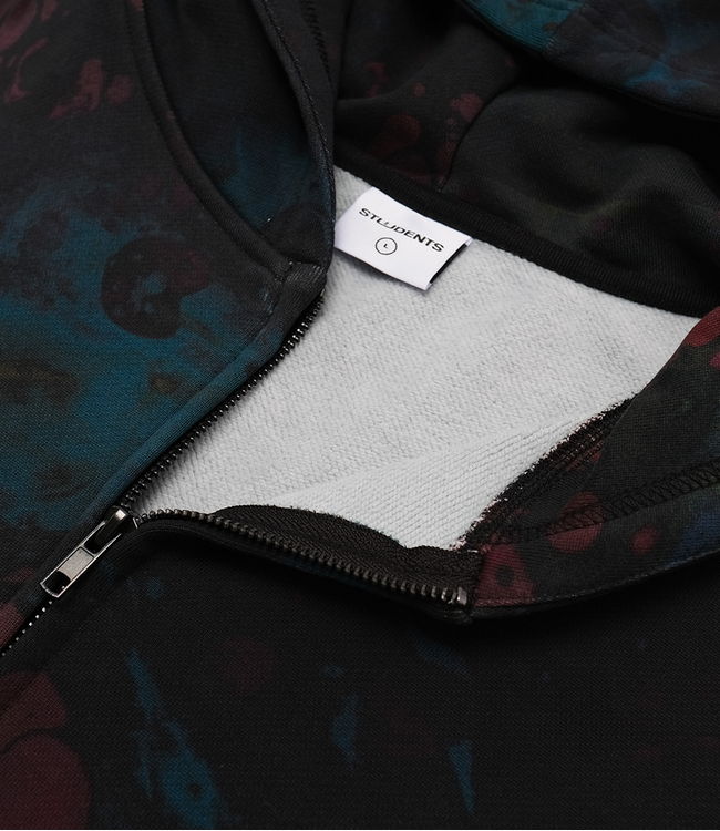 STUDENTS GOLF Arnault Fleece Zip Hoodie - Black