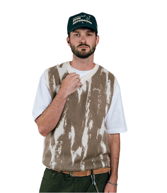 STUDENTS GOLF Cimarron Knit Vest Sweater - Cream