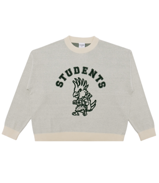 STUDENTS GOLF Chip Knit Crew Sweater - Cream