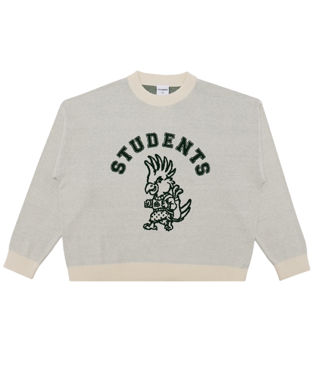 STUDENTS GOLF Chip Knit Crew Sweater - Cream