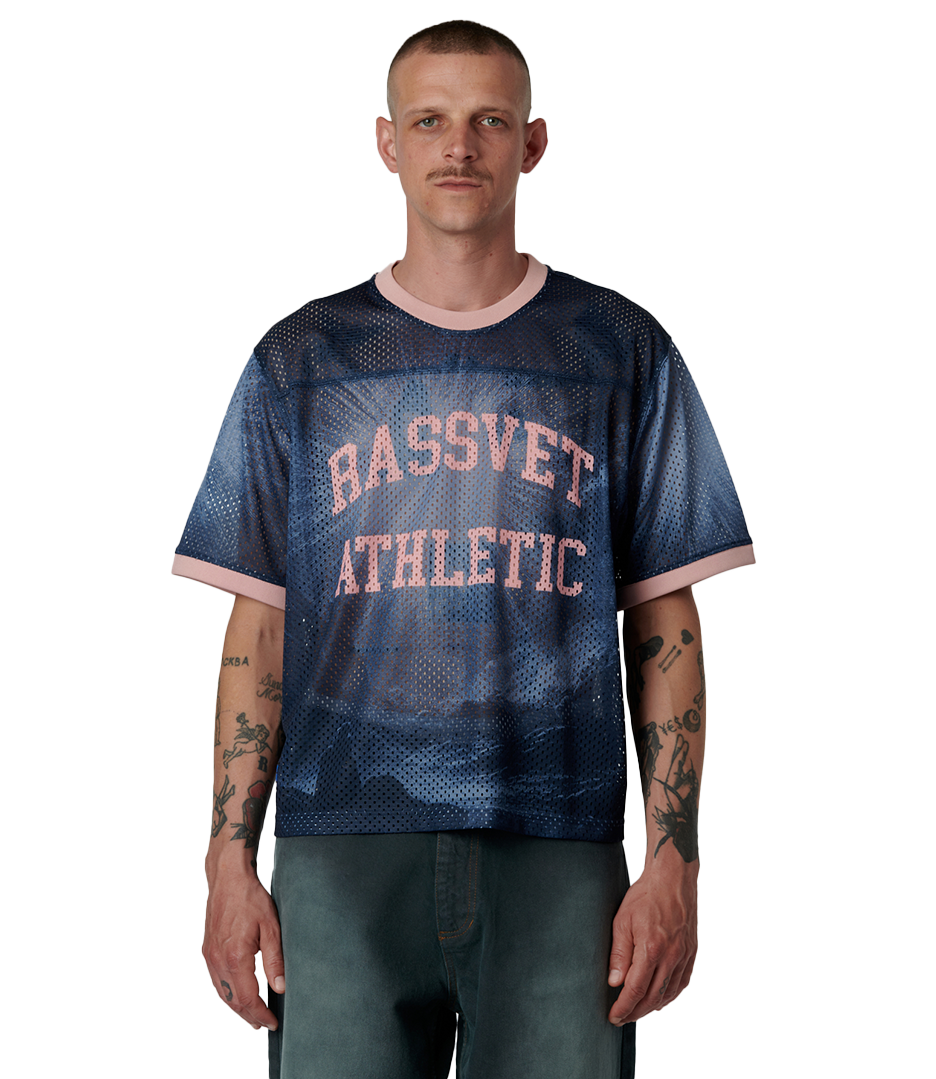 RASSVET Athletic Mesh Jersey Woven - Navy