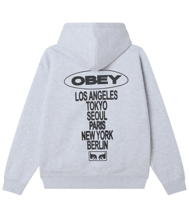 OBEY Obey Oval Cities Hood - Ash Grey