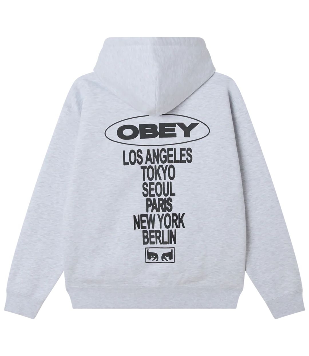 OBEY Obey Oval Cities Hood - Ash Grey