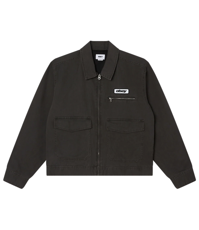 OBEY Obey Walter Work Jacket - Black Faded Wash