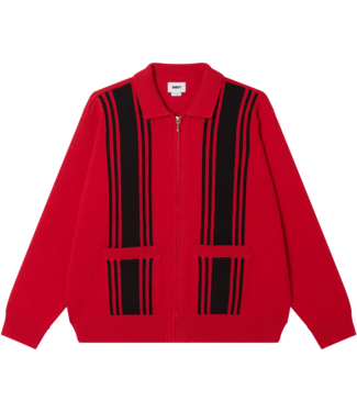 OBEY Obey Matt Zip Up Sweater - Red Multi