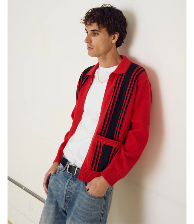 OBEY Obey Matt Zip Up Sweater - Red Multi