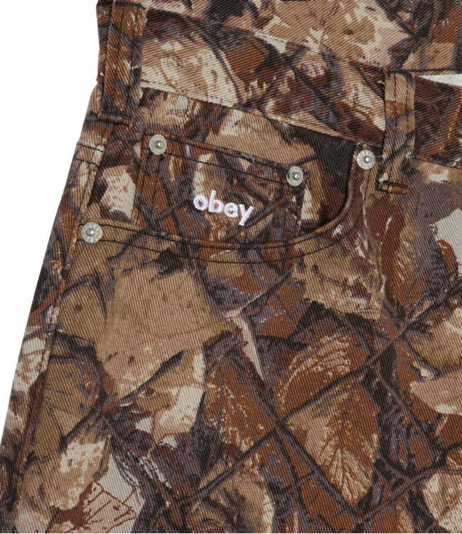 OBEY Bigwig Baggy Denim Short - Fence Camo