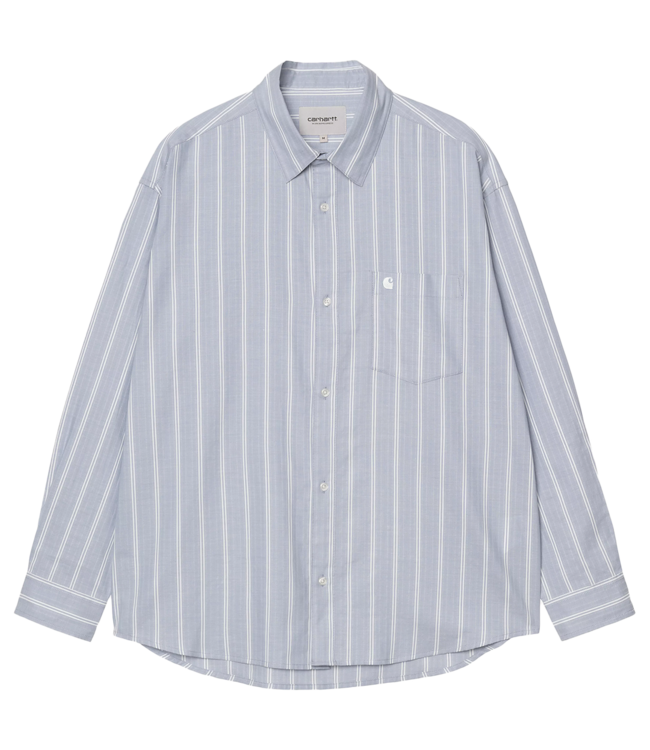 CARHARTT WIP L/S Beale Shirt - Beale Stripe/Gentle Blue/White