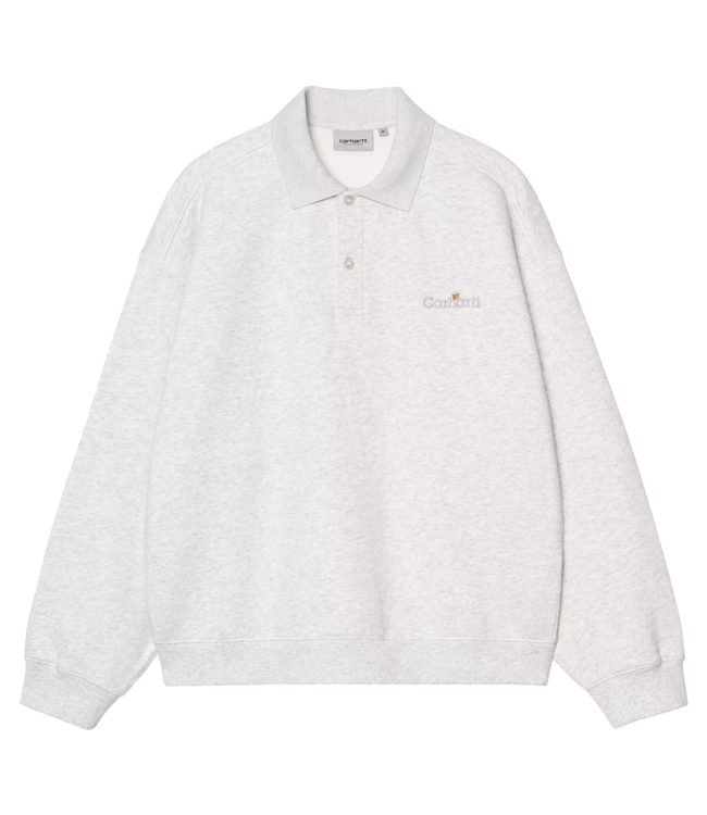 CARHARTT WIP Wip Label Polo Sweat - Ash Heather