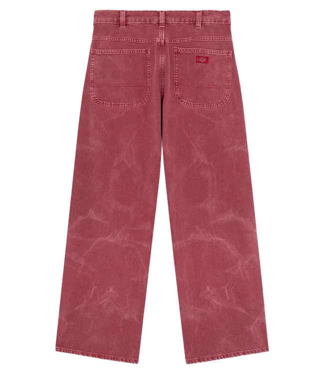 DICKIES 958 Baggy Straight Work Jeans - Garnet
