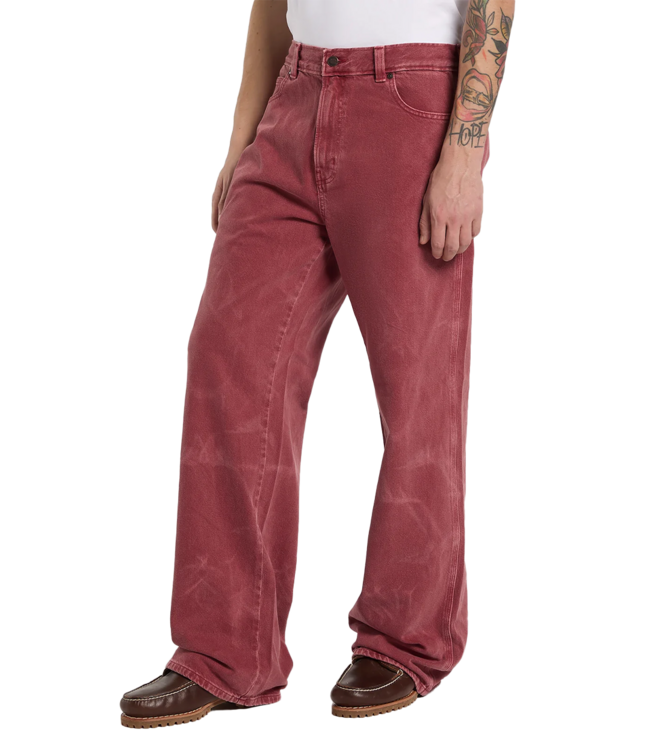 DICKIES 958 Baggy Straight Work Jeans - Garnet