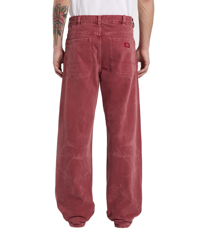 DICKIES 958 Baggy Straight Work Jeans - Garnet