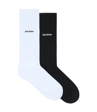DICKIES Copperton High Socks 2Pk - Black/White DICKIES Copperton High Socks 2Pk - Black/White