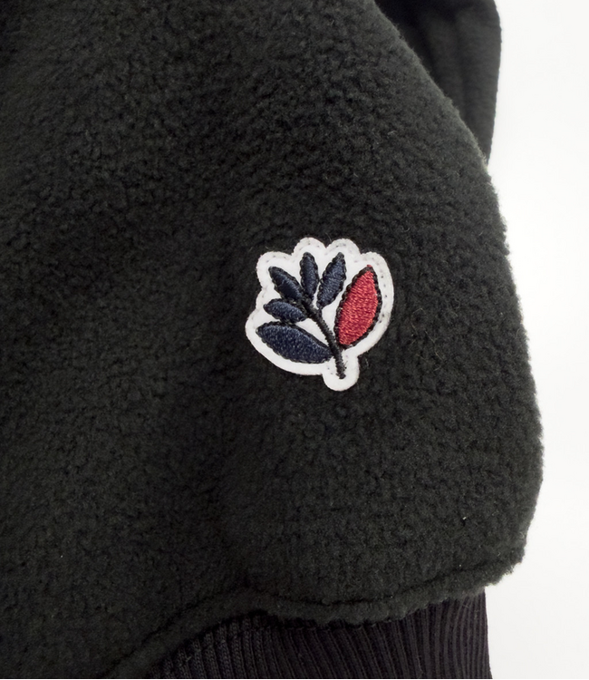 MAGENTA Script Fleece Crewneck - Black