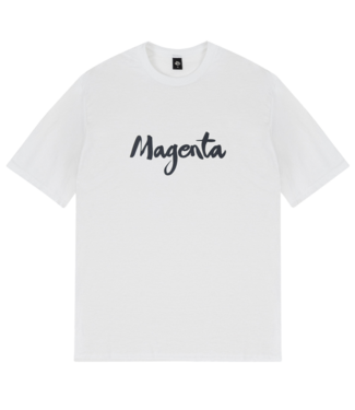 MAGENTA Script Tee - White