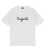 MAGENTA Script Tee - White