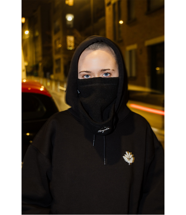 MAGENTA Convertible Fleece Beanie - Black