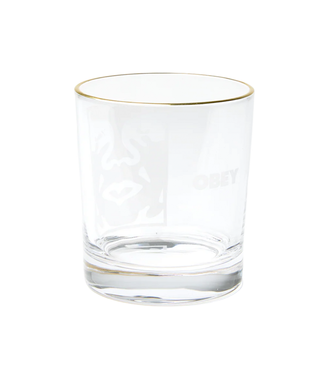 OBEY Bold Logo Drinking Glass - Clear