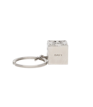 OBEY Icon Face Cube Key Chain - Silver