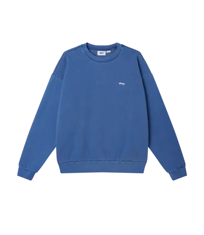 OBEY Lowercase Pigment Crew - Pigment Electric Indigo