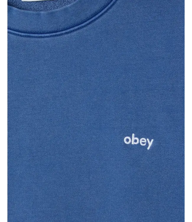 OBEY Lowercase Pigment Crew - Pigment Electric Indigo