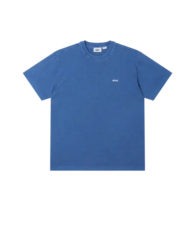OBEY Lowercase Pigment Tee Ss - Pigment Electric Indigo