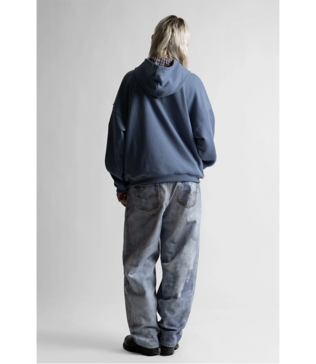 WASTED PARIS Blast Reversible Zip Hoodie - Stone Blue/ Black