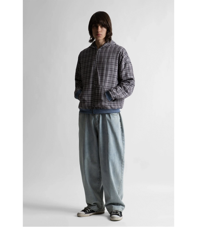 WASTED PARIS Blast Reversible Zip Hoodie - Stone Blue/ Black