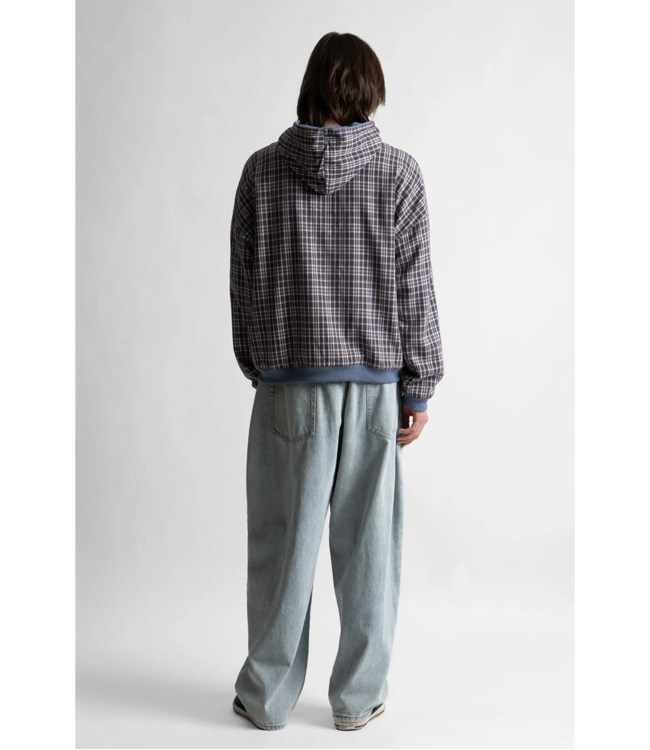 WASTED PARIS Blast Reversible Zip Hoodie - Stone Blue/ Black