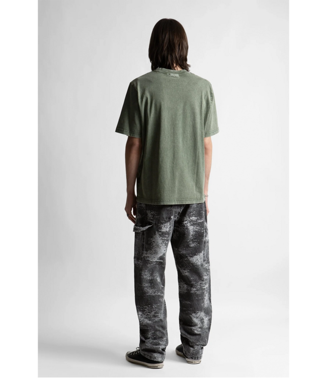 WASTED PARIS Splinter Faded T-Shirt - Faded Olive Khaki